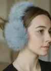 Mavi Renk Simli Peluş Kulaklık