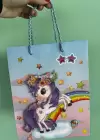 Mavi Renk Unicorn Figürlü 3D Görünümlü Karton Çanta