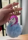 Mavi Renk Unicorn Peluş Anahtarlık