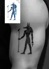 Mısır Anubis Figürlü 12 Saat Sonra Kararan Geçici Dövme Tattoo