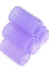Mor Renk 6 Adet Bigudi Cırtlı/ Yapışkanlı Saç Bigudisi /Orta Boy