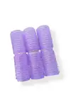 Mor Renk 6 Adet Bigudi Cırtlı/ Yapışkanlı Saç Bigudisi /Orta Boy