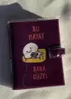 Mor Renk Bu Hayat Sana Güzel Yazılı Mini Defter