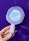 Mor Renk Canavar Figürlü Peluş El Aynası