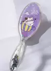 Mor Renk Kedi Figürlü Sim Detaylı Saç Tarama Fırçası/ Tarak