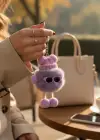 Mor Renk Peluş Detaylı Anahtarlık