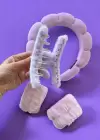 Mor Renk Spa Taç/ Mandal Toka/ Su Emici Havlu Bileklik Set