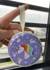 Mor Renk Unicorn Figürlü Cüzdan/Anahtarlık