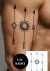 Ok Figürlü 12 Saat Sonra Kararan Geçici Mini Dövme Tattoo