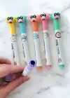 Panda Figürlü 6lı Fosforlu Kalem Set