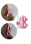 Pembe Renk 3lü Kemik Mandal Toka Set