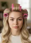 Pembe Renk 6lı Küçük Boy Bigudi Set