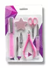 Pembe Renk 7 Parça Manikür/ Pedikür Törpü Set