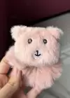 Pembe Renk Ayıcık Figürlü Peluş Lastik Toka