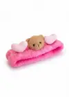 Pembe Renk Ayıcık Figürlü Peluş Saç Bandı