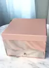 Pembe Renk Ayna Detaylı Bölmeli Çekmeceli Takı Organizeri