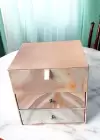 Pembe Renk Ayna Ve Çekmece Detaylı Takı Organizeri