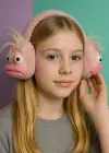 Pembe Renk Canavar Figürlü Peluş Kulaklık