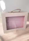 Pembe Renk Çanta Detaylı Çekmeceli Hediye Kutusu