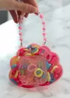 Pembe Renk Çantalı Çocuk Toka Set