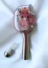 Pembe Renk Charmlı Saç Tarama Fırçası/ Tarak