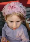 Pembe Renk Çiçek Figürlü Çocuk/ Bebek Saç Bandı