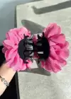 Pembe Renk Çiçek Figürlü Sim Detaylı Mandal Toka