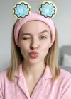 Pembe Renk Donut Figürlü Peluş Saç Bandı