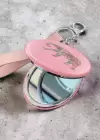 Pembe Renk Fil Figürlü Cep Aynası/ Anahtarlık