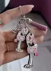 Pembe Renk Flamingo Figürlü Anahtarlık