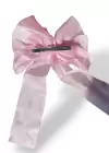 Pembe Renk Gül Figürlü İnci Detaylı Kurdele Pens Toka