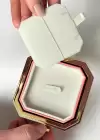 Pembe Renk Gül Figürlü Karton Çanta Hediyeli Hediye Kutusu