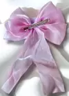 Pembe Renk Gül Figürlü Kurdele Pens Toka