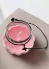Pembe Renk Gül Kokulu Mum