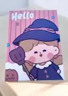 Pembe Renk Hello Yazılı Kız Figürlü Masa Aynası