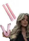 Pembe Renk Isısız Saç Şekillendirici Saten Saç Sosisi