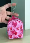 Pembe Renk Kalp Figürlü Anahtarlık /Cüzdan