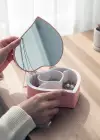 Pembe Renk Kalp Figürlü Aynalı Takı Organizeri
