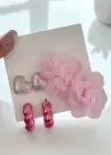 Pembe Renk Karışık Figürlü 6lı Küpe Set