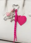 Pembe Renk Karışık Figürlü Çanta Charm/ Anahtarlık