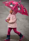 Pembe Renk Karışık Figürlü Kılıflı Çocuk Şemsiye