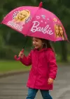 Pembe Renk Karışık Figürlü Kılıflı Çocuk Şemsiye