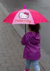 Pembe Renk Karışık Figürlü Kılıflı Çocuk Şemsiye