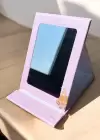 Pembe Renk Kedi Figürlü Masa Aynası