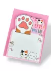 Pembe Renk Kedi Figürlü Yapışkanlı Not Kağıdı