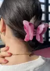 Pembe Renk Kelebek Figürlü Mandal Toka