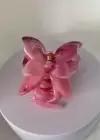 Pembe Renk Kelebek Figürlü Mandal Toka