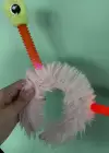 Pembe Renk Kulakları Oynayan Işıklı Peluş Taç