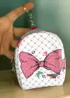 Pembe Renk Kurdele Figürlü Anahtarlık /Cüzdan