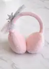 Pembe Renk Kurdele Figürlü Peluş Kulaklık